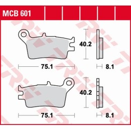TRW zf klocki hamulcowe KH153 organic honda crm 250R '89-'90 tył
