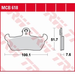TRW zf klocki hamulcowe KH163 organic aprilia rx/tuareg 125 '90-'92, pegaso 600 '88-'92, tuareg 600 '90-'91, cagiva W12 350 '92…