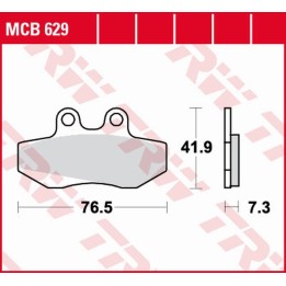 TRW zf klocki hamulcowe KH256 organic aprilia rx 50 '91-'94, red rose 125 '90-'95, beta rr 50 '99-'06, rieju mrx/smx 50/125 '02…