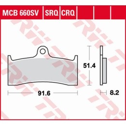 TRW zf klocki hamulcowe KH424 sinter street buell M2/S3/X1 1200 '98-'02, honda cb 1300 '98-'00, kawasaki ZX-7RR '96-'99, mv aug…