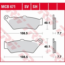 TRW zf klocki hamulcowe KH209 sinter street bmw r 1200/1250 gs/adv/r/rs/rt '13-, k 1600GT/GTL '11-, ducati scrambler 800, diave…