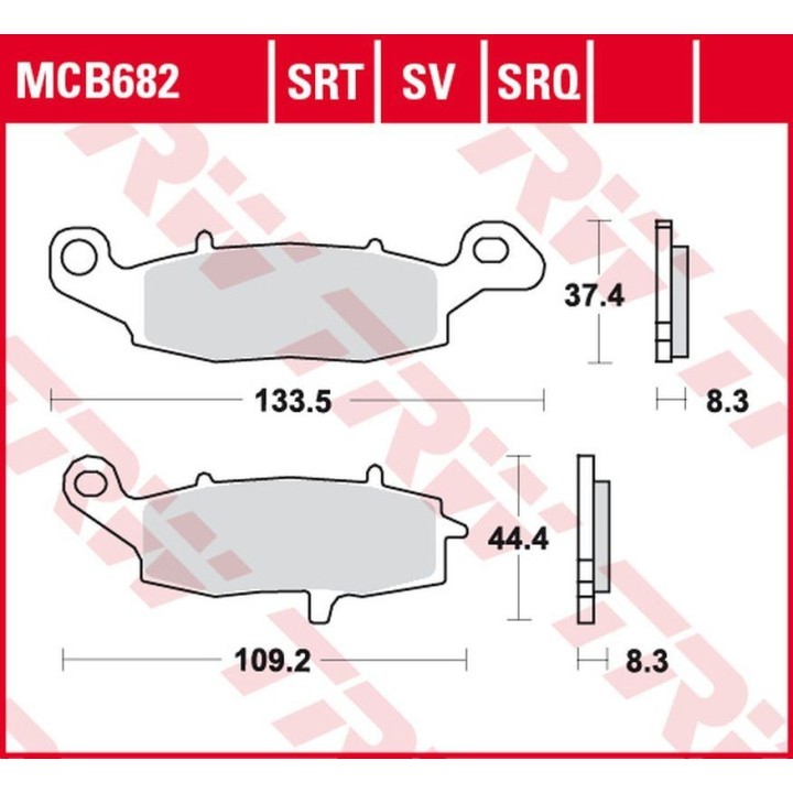 TRW zf klocki hamulcowe KH229 sinter track kawasaki ninja 400 '11-, ER-6 '06-'16, vn 900 '06-'17, vn 1500/1600 '00-'08, vn 1700…