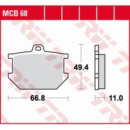 TRW zf klocki hamulcowe KH034 organic yamaha xs 250 '77-'80, xs 400 '77-'82, sr 500 '78-'87, xj 650 '80-'82, xs 650/750 '79-'83…