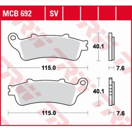 TRW zf klocki hamulcowe KH142 sinter street honda st 1100 pan european '96-'02, ntv/nx 650 '88-'97, suzuki an 650 burgman '04-'…