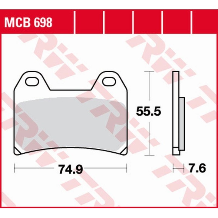 TRW zf klocki hamulcowe KH244 organic honda cb 400 super four '97-, bmw r nine t '16-'18, ducati 748/996 '98-'07, multistrada 1…