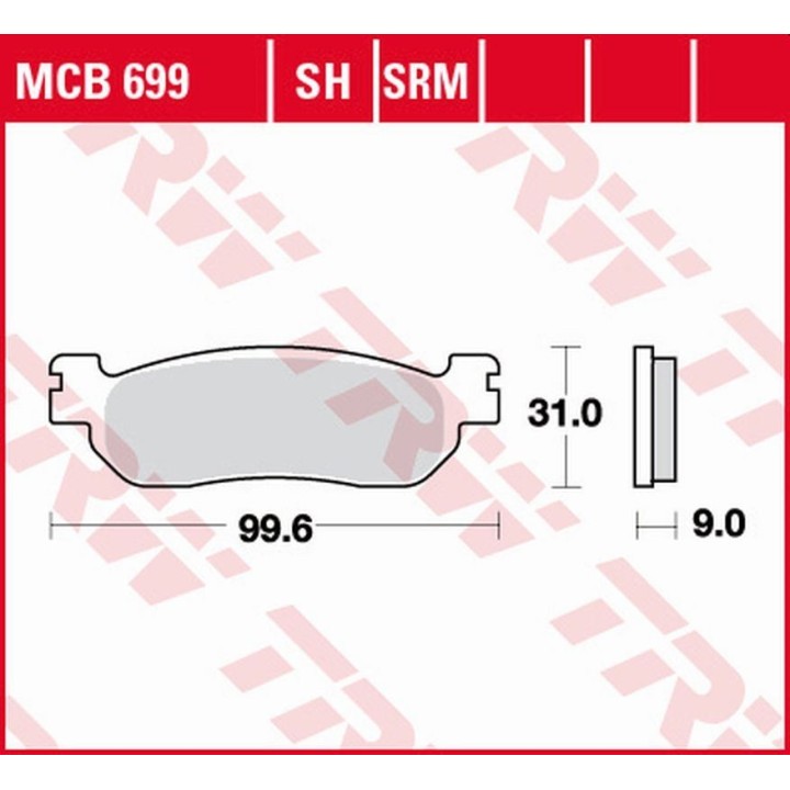 TRW zf klocki hamulcowe KH275 sinter yamaha yp/xp 125 x-max '10-, vp 250 x-city '07-'16, yp 250 majesty '98-'03, yp 250 x-max '…