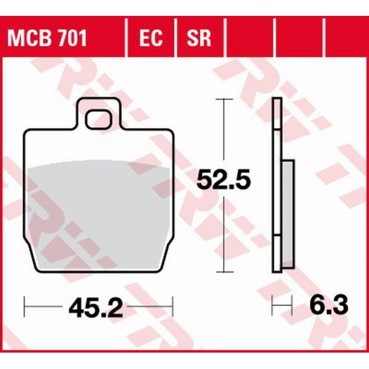 TRW zf klocki hamulcowe KH268 eco organic yamaha ns 50 aerox '13-, yq 50 aerox '97-'12,PRZÓD, yamaha ew 50 slider '00-'06, mbk…