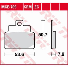 TRW zf klocki hamulcowe KH301 organic scarabeo 4T 100 '01-'09, company 125 '09-'13, leonardo 125 '99-'05, mojito 125 '02-'12, s…