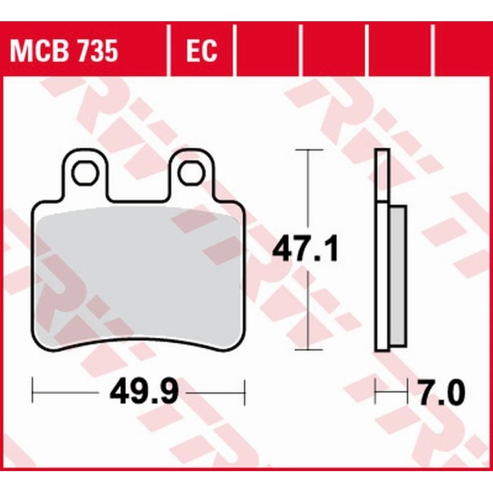 TRW zf klocki hamulcowe KH350 eco organic derbi senda '07-'16, cross city 125 '07-'16, senda 125 '04-'14, peugeot elystar 50/12…