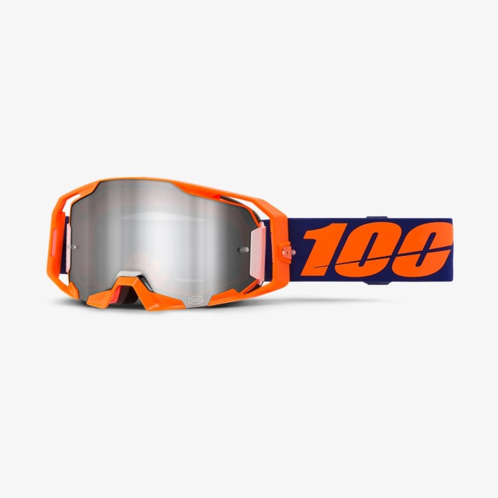 100 PROCENT GOGLE ARMATIC NEON ORANGE - MIRROR SILVER FLASH LENS
