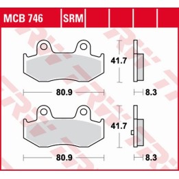 TRW zf klocki hamulcowe KH323 sinter kawasaki sc 250 epsilon '02, suzuki an 400 burgman '03-06, tył, italjet jack 125 '07, przó…