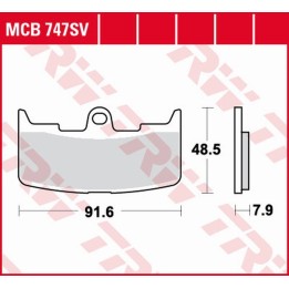 TRW zf klocki hamulcowe KH345 sinter street buell XB-9R firebolt '02-'07, XB-9S/SX lightning '03-'10, XB-12S/R/X/TT firebolt/li…