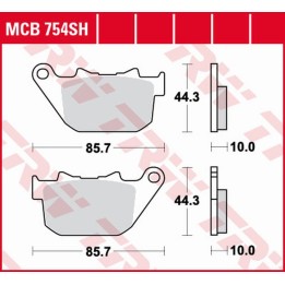 TRW zf klocki hamulcowe KH387 sinter street harley-davidson 883 xl-c/l/n/r roadster/sportster '03-'15, 1200 xl-c/l/r/x sportste…