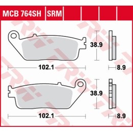 TRW zf klocki hamulcowe KH142 sinter street bmw c 650 '12-'18, honda vt 600 shadow '94-'99, cb/cbr 650 '14-'20, ntv 650, vfr 75…