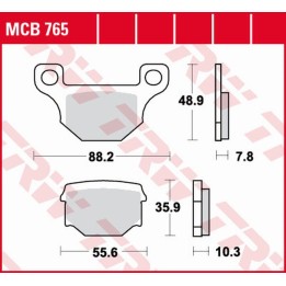 TRW zf klocki hamulcowe KH093 organic aprilia rx 125 '08-'13, derbi senda/terra/gpr 125 '08-'16, gas gas ec 250/300 '12-'16, ri…