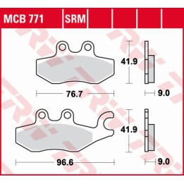TRW zf klocki hamulcowe KH418 organic piaggio beverly 125 '10-, medeley 125 '16-, MP3 125 '09-'12, X7 125 '08-'12, xevo 125 '07…