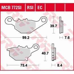 TRW zf klocki hamulcowe KH401 sinter offroad suzuki rm 85/L '05-, tył