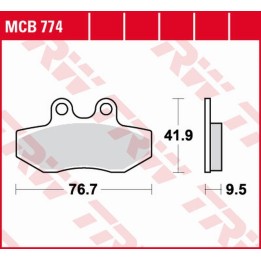 TRW zf klocki hamulcowe KH393 organic yamaha xc 125 x cygnus '04-'09 przód