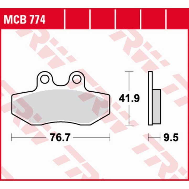 TRW zf klocki hamulcowe KH393 organic yamaha xc 125 x cygnus '04-'09 przód