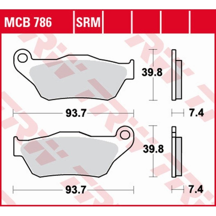 TRW zf klocki hamulcowe KH430 sinter yamaha yp 125 x-max '06-'09, xp 250 x-max '05-'09 przód
