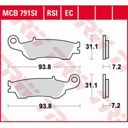 TRW zf klocki hamulcowe KH450 eco organic yamaha yz 125 '08-, wr-f 250/450 '15-, yz-f 450 '08-, przód