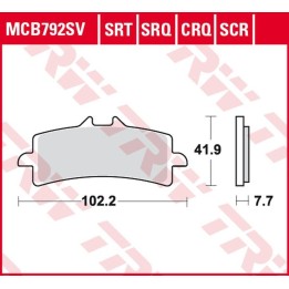 TRW zf klocki hamulcowe KH447 sinter track ducati V4 1000 panigale '19-, monster 1200 '16-, multistrada 1260 '18-, ktm duke 690…