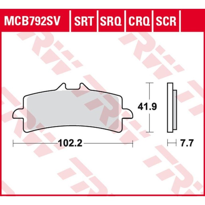 TRW zf klocki hamulcowe KH447 sinter track ducati V4 1000 panigale '19-, monster 1200 '16-, multistrada 1260 '18-, ktm duke 690…