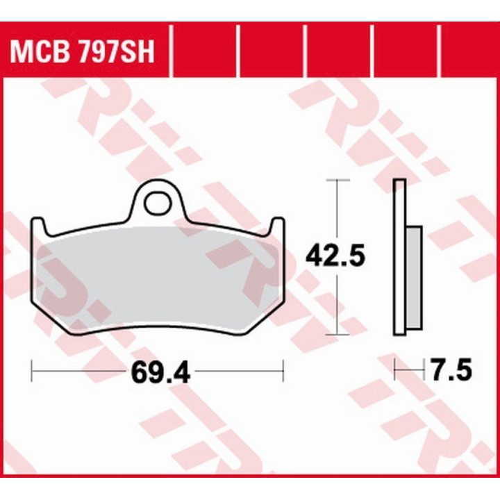 TRW zf klocki hamulcowe KH320 sinter street mv augusta F4 brutale/strada/spr 750 '00-'05, F3 800RC/RR '16-, brutale 910 '05-'09…