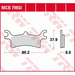 TRW zf klocki hamulcowe KH314 sinter offroad polaris sportsman 400 '03-'05, sportsman 450 '06-'07, sportsman 500 '03-'08, scram…