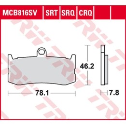 TRW zf klocki hamulcowe KH491 carbon racing triumph daytona 675 '09-'17 przód