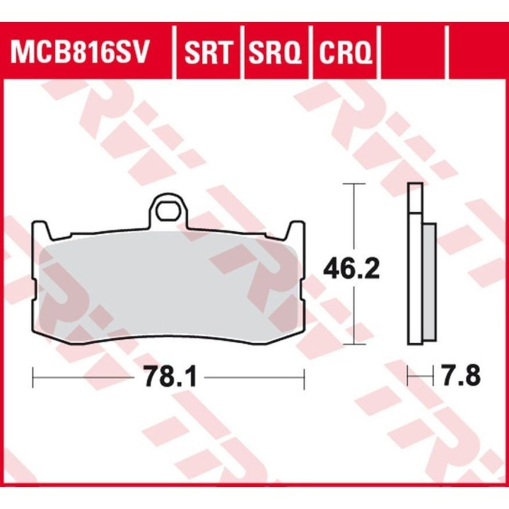 TRW zf klocki hamulcowe KH491 carbon racing triumph daytona 675 '09-'17 przód