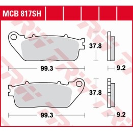 TRW zf klocki hamulcowe KH488 sinter street honda vfr 800F '14-, vfr 800X crossrunner '11-, cb 1000R '08-'16, vfr 1200F '10-'16…