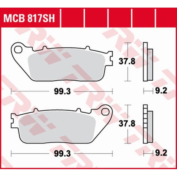 TRW zf klocki hamulcowe KH488 sinter street honda vfr 800F '14-, vfr 800X crossrunner '11-, cb 1000R '08-'16, vfr 1200F '10-'16…