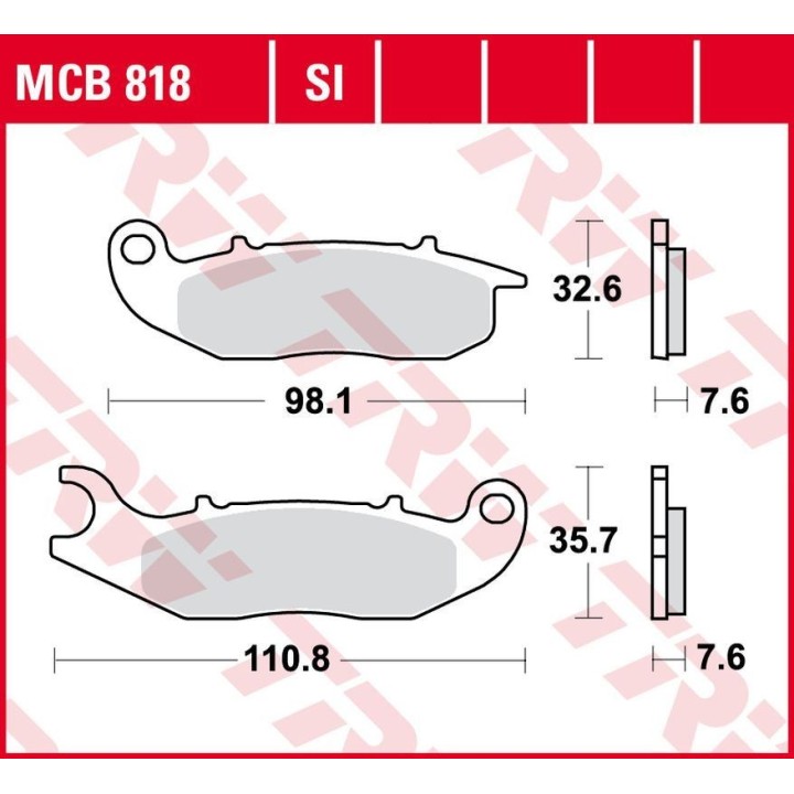 TRW zf klocki hamulcowe KH465 organic ajp PR3/PR4/PR5 '13-,DERBI terra/city cross 125 '08-'16, honda crf 250L/M/R '13-, piaggio…