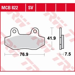 TRW zf klocki hamulcowe KH086 sinter street hyosung gt '03-'17, gv 125 '00-'17, xrx '99-'14, gt 250 '04-'14, gt 650 '04-, gv 65…