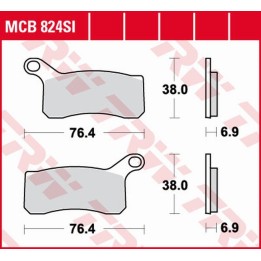 TRW zf klocki hamulcowe KH462 sinter offroad ktm sx-f/xc 450 ATV '08-'11, sx/xc 505 ATV '08-'13, xc 525 ATV '08-'13 przód