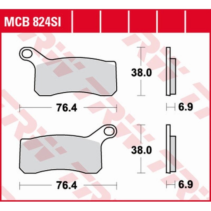 TRW zf klocki hamulcowe KH462 sinter offroad ktm sx-f/xc 450 ATV '08-'11, sx/xc 505 ATV '08-'13, xc 525 ATV '08-'13 przód
