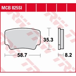 TRW zf klocki hamulcowe KH463 sinter offroad ktm sx-f/xc 450 ATV '08-'11, sx/xc 505 ATV '08-'13, xc 525 ATV '08-'13 tył
