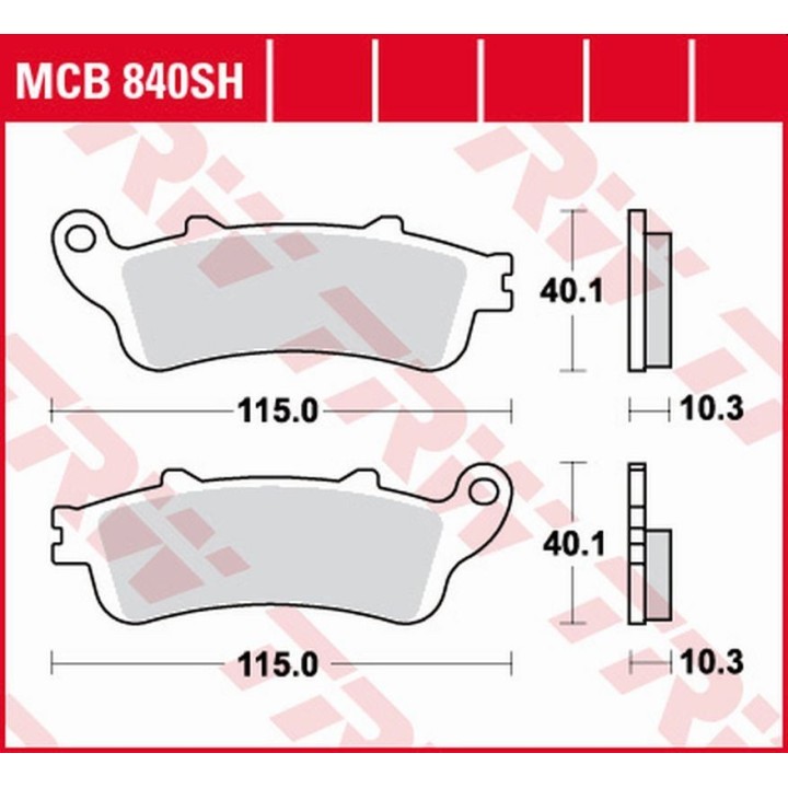 TRW zf klocki hamulcowe KH261 sinter street honda gl 1800 gold wing '01-'17, vfr 800F '06-'13, xl 1000V varadero '04-'11, cbr 1…