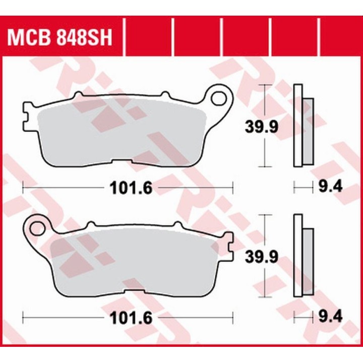 TRW zf klocki hamulcowe KH636 sinter street honda vfr 1200F '10-'16, vfr 1200X crosstourer '12-, tył