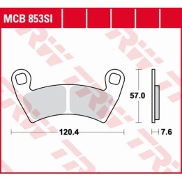 TRW zf klocki hamulcowe KH452 sinter offroad polaris ranger 400 '10-, 500 '08-, 700 '08-'09, 800 '10-, 900 '11-, general 1000 '…