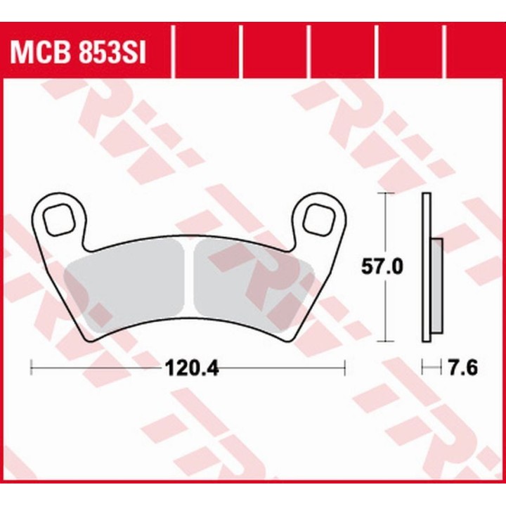 TRW zf klocki hamulcowe KH452 sinter offroad polaris ranger 400 '10-, 500 '08-, 700 '08-'09, 800 '10-, 900 '11-, general 1000 '…