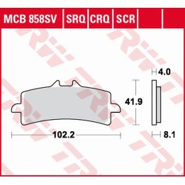 TRW zf klocki hamulcowe KH447 sinter carbon aprilia RSV4, V4 tuono '15-, bmw HP4 1000 '12-'16, ducati diavel 1200 '11-18, honda…