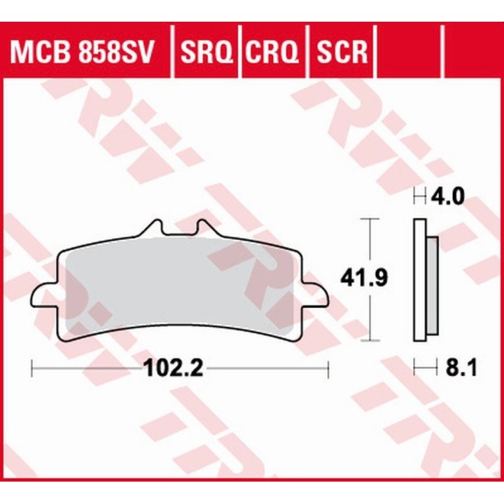 TRW zf klocki hamulcowe KH447 sinter carbon aprilia RSV4, V4 tuono '15-, bmw HP4 1000 '12-'16, ducati diavel 1200 '11-18, honda…