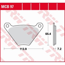 TRW zf klocki hamulcowe KH024/2 organic harley-davidson fl/flh/flhs 1200, flh/fxb/fxe/fxef/fxs 1340 '75-'85 przód/tył