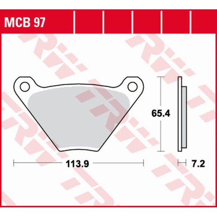 TRW zf klocki hamulcowe KH024/2 organic harley-davidson fl/flh/flhs 1200, flh/fxb/fxe/fxef/fxs 1340 '75-'85 przód/tył