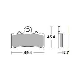 SBS klocki hamulcowe KH606 track and sport sinter