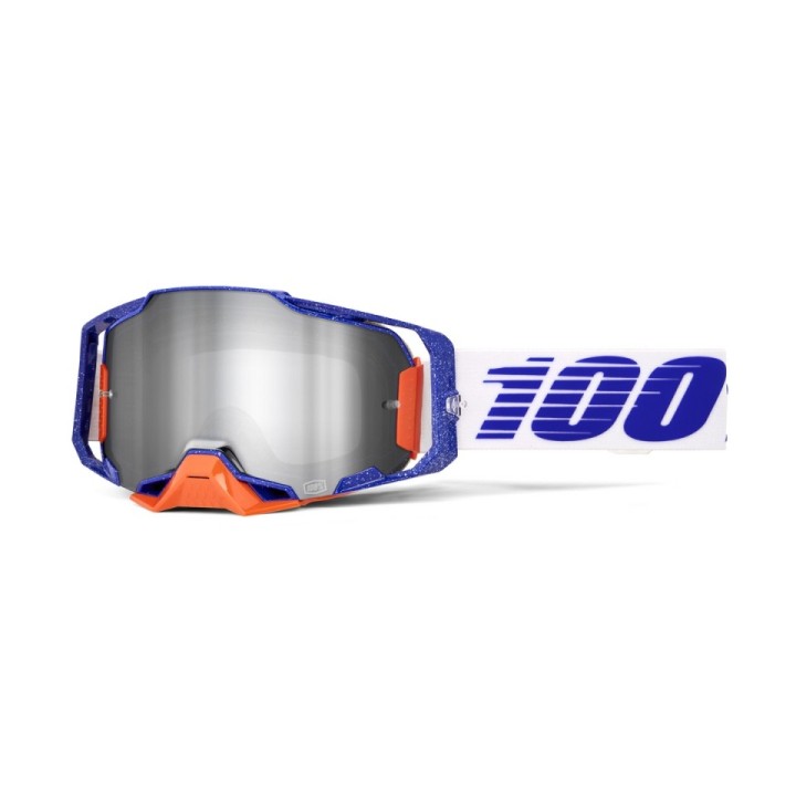 100 PROCENT GOGLE ARMEGA LAVINGAAD - MIRROR SILVER FLASH LENS - - SREBRNE LUSTRO