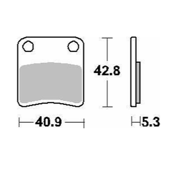 DELTA BRAKING klocki hamulcowe KH257/2 (hamulec parkingowy) aprilia mana 850 '08-'14, srv 850 '12-'19, bmw c 600/650 '13-'21, h…