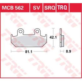 TRW zf klocki hamulcowe KH121 sinter racing honda cmx 450 86-89, cbr 600 87-94, xrv 750 africa twin 90-92, przód (zastępują MCB…